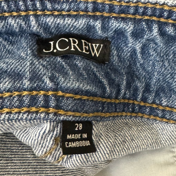 J.Crew Slim-Wide Jeans Womens Sz 28 Double-button Trouser-style Blue Jean - Picture 8 of 9